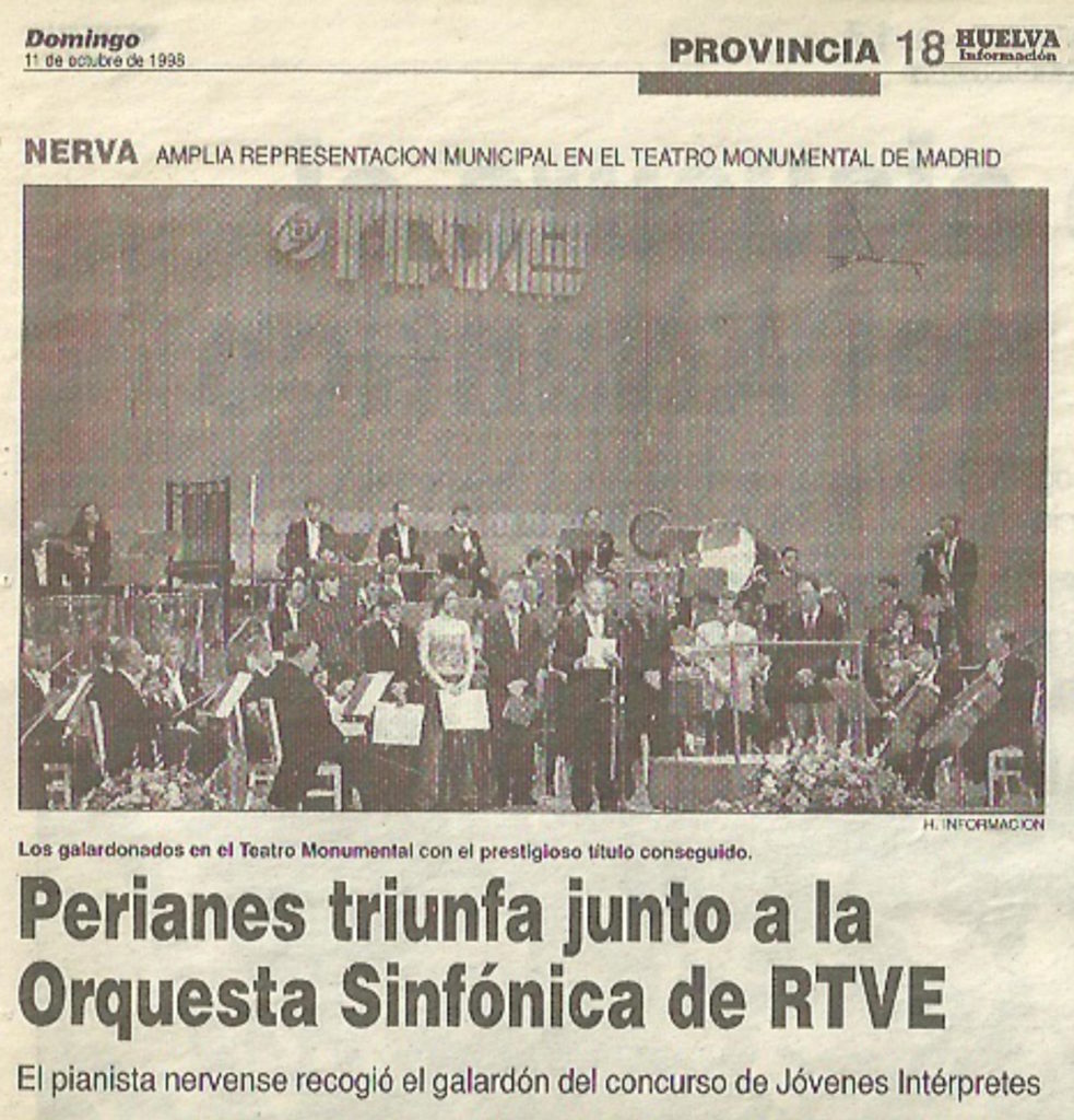 Perianes junto a la OSRTVE en 1988